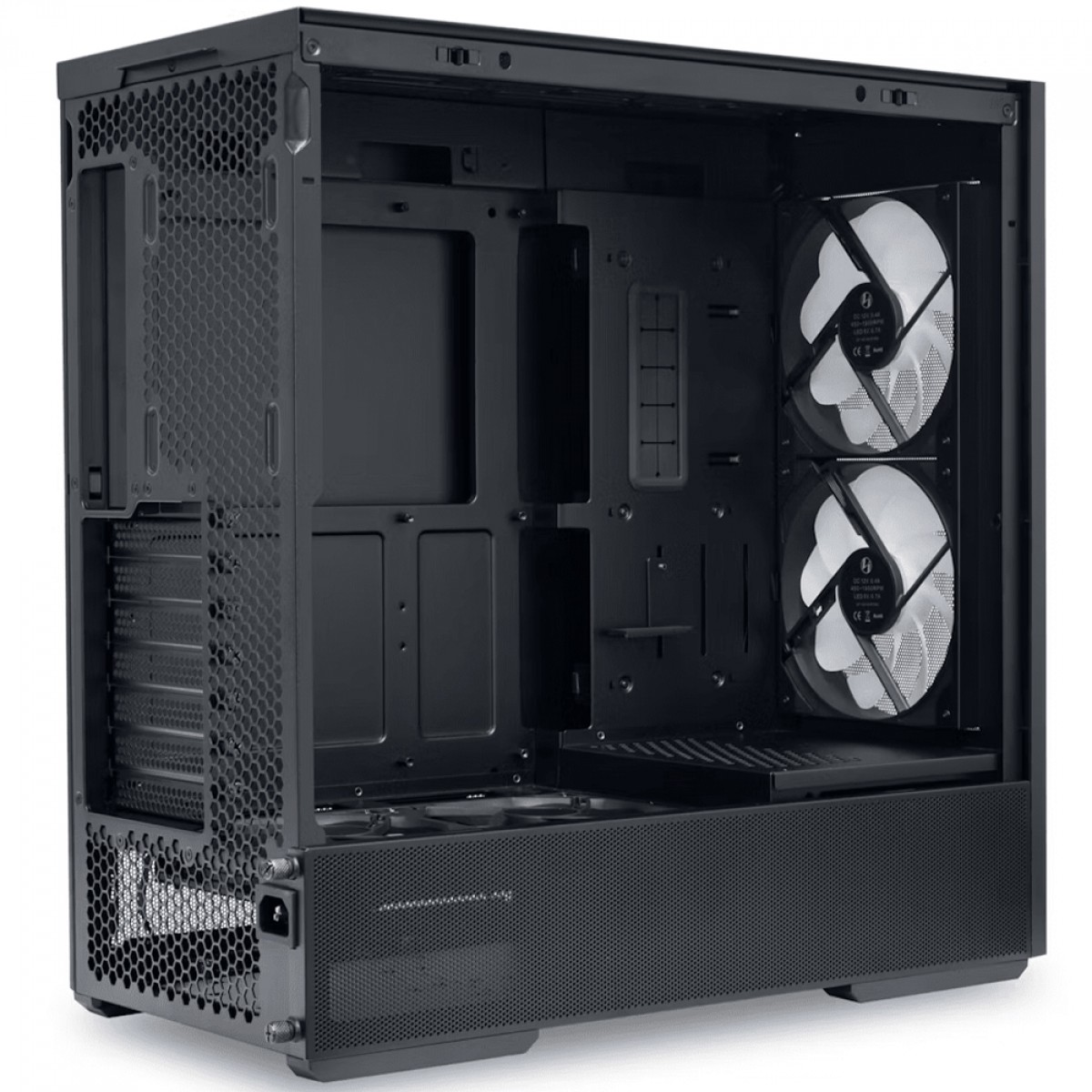 Gabinete Gamer Lian Li Lancool 207 RW, RGB, Mid Tower, Vidro Temperado, ATX, Sem Fonte, Com 2 Fans, Preto, LAN207RX BLACK