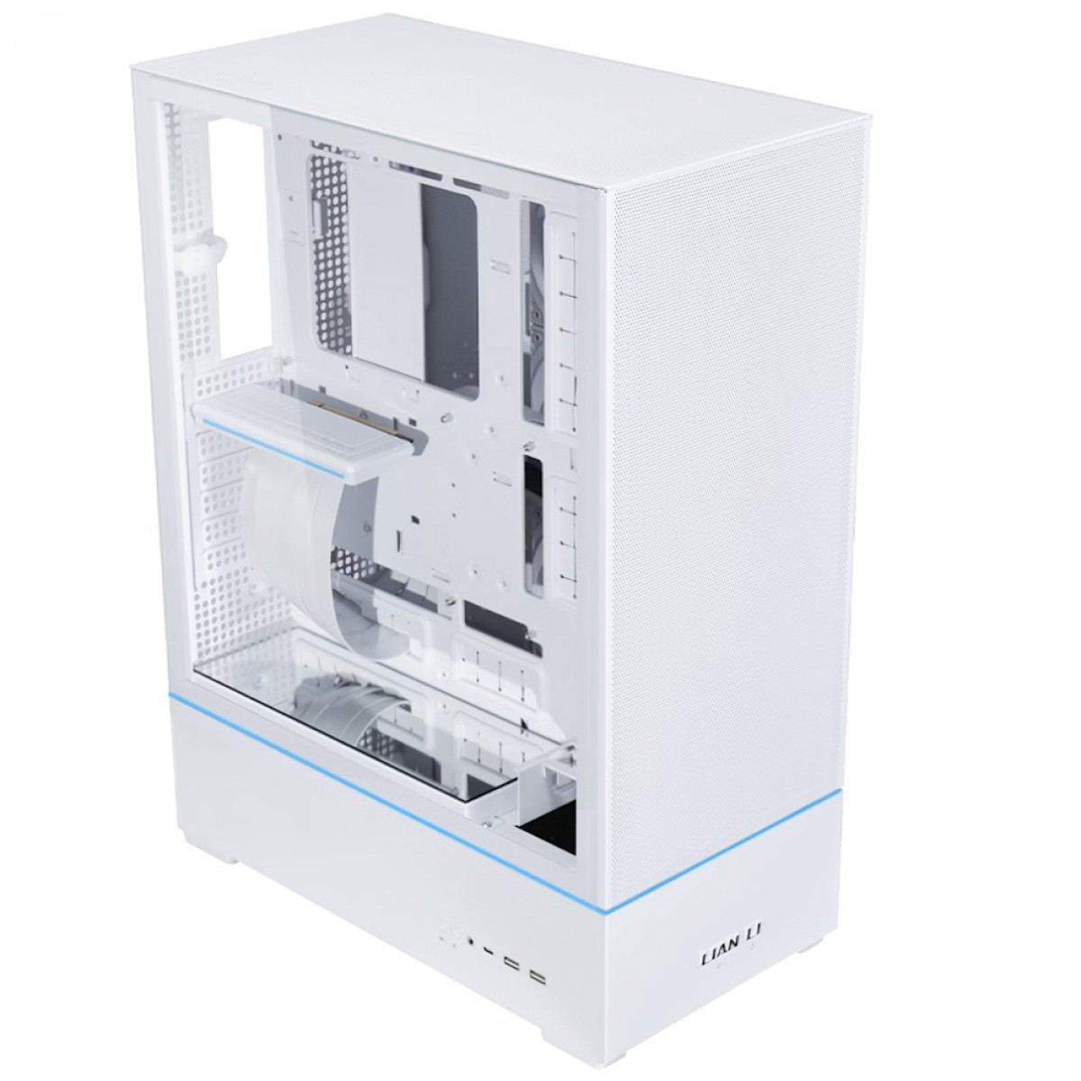 Gabinete Gamer Lian Li SUP01, ARGB, Mid Tower, Vidro Temperado, ATX, Sem Fonte, Com 3 Fans, Branco, SUP01W