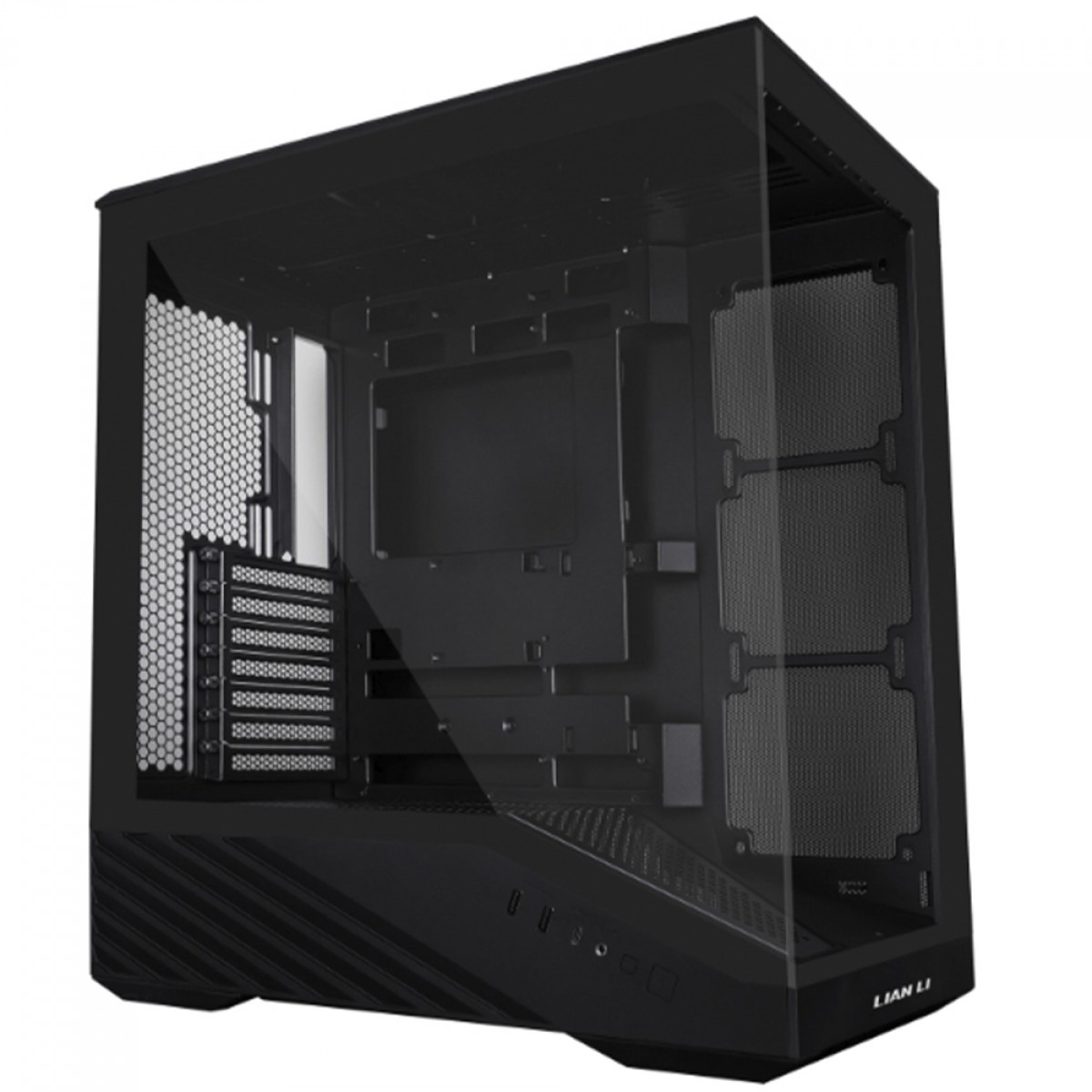 Gabinete Gamer Lian Li Vector V100, RGB, Mid Tower, Vidro Temperado, E-ATX, Sem Fonte, Sem Fan, Black, V100X