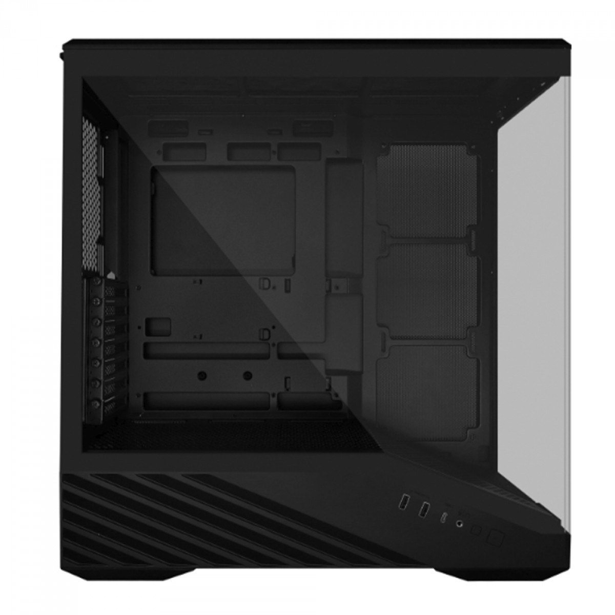 Gabinete Gamer Lian Li Vector V100, RGB, Mid Tower, Vidro Temperado, E-ATX, Sem Fonte, Sem Fan, Black, V100X