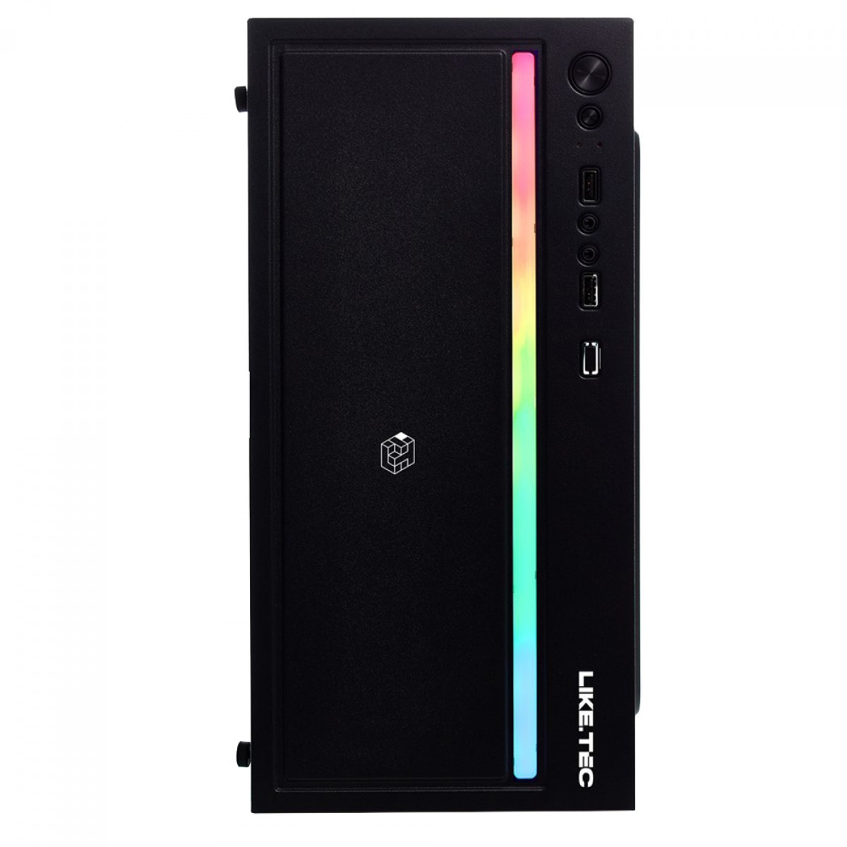 Gabinete Gamer Liketec Craft RGB, Mid Tower, Acrílico, M-ATX, Black, Sem Fonte, Com 1 Fan, LC-MT-CRAFT-2027 - Open Box
