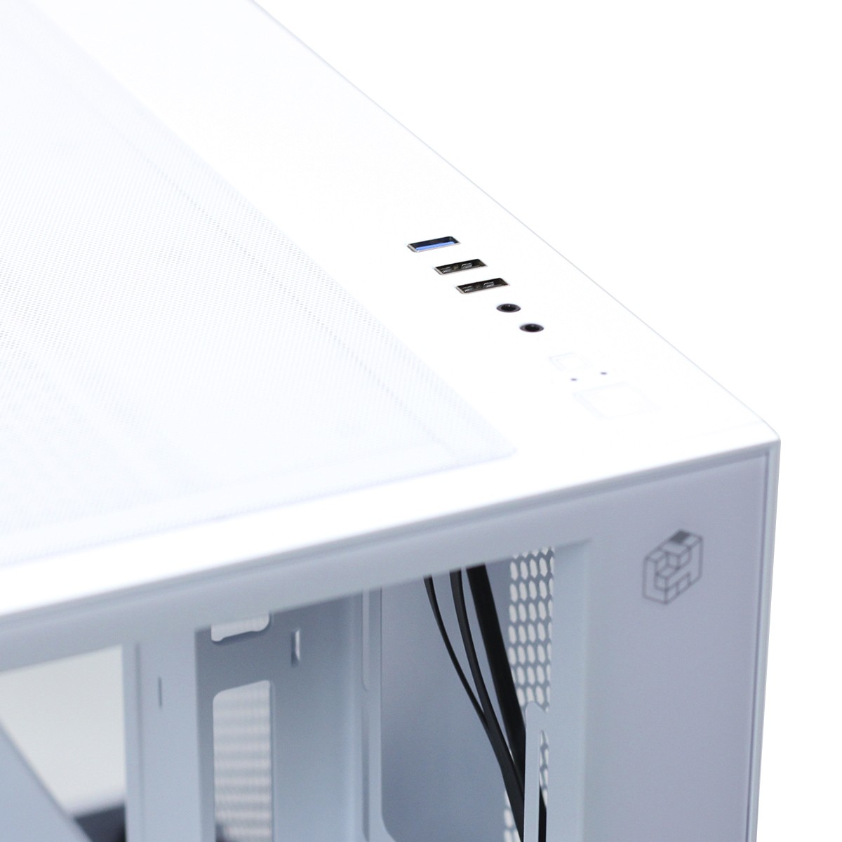 Gabinete Gamer Liketec Cube Kirra Snow, RGB, Mid Tower, Vidro Temperado, White, Sem Fonte, Com 4 Fans