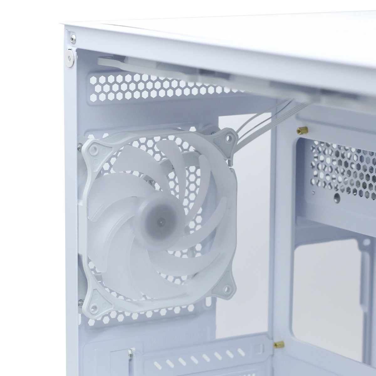 Gabinete Gamer Liketec Cube Kirra Snow, RGB, Mid Tower, Vidro Temperado, White, Sem Fonte, Com 4 Fans