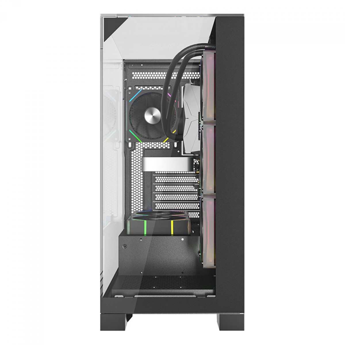 Gabinete Gamer Liketec Empire Dark, Mid Tower, Vidro Temperado, ATX, Sem Fonte, Sem Fans, Preto