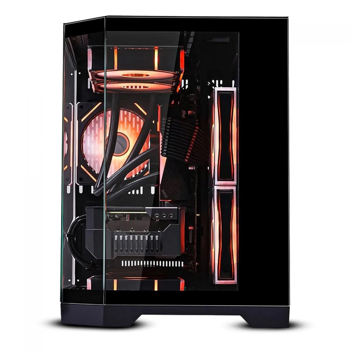 Gabinete Gamer Liketec Impossible Dark, Aquário, Mini Tower, Vidro Temperado, MATX, Sem Fonte, Sem Fans, Preto