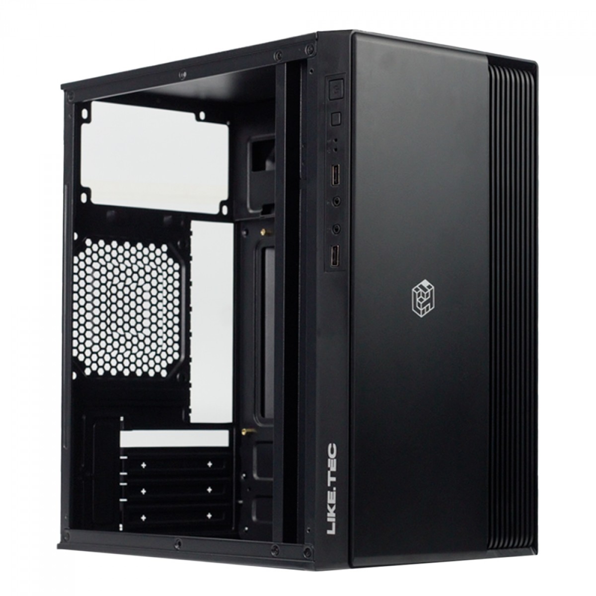 Gabinete Gamer Liketec Prime RGB, Mid Tower, Acrílico, M-ATX, Black, Sem Fonte, Com 1 Fan 