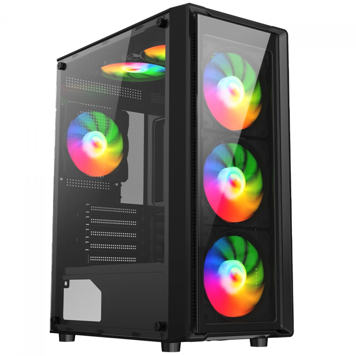 Gabinete Gamer Liketec Sigma, Mid Tower, Vidro Temperado, ATX, Sem Fonte, Com 3 Fans