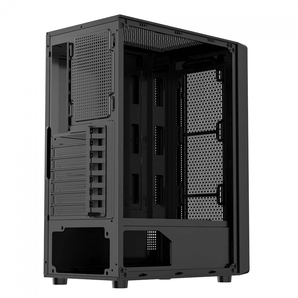 Gabinete Gamer Liketec Storm Mesh, Mid Tower, Vidro Temperado, ATX, Sem Fonte, Com 3 Fans