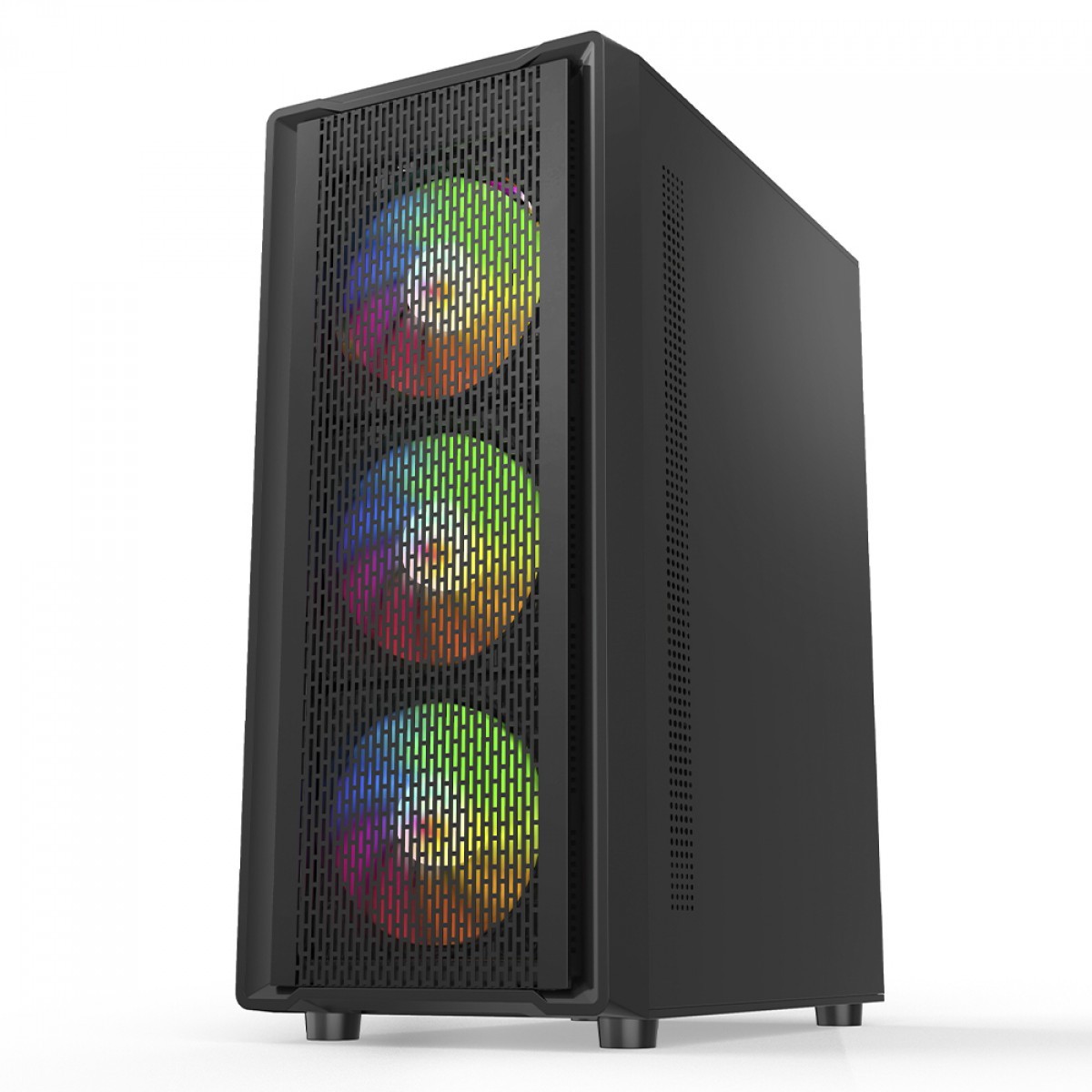 Gabinete Gamer Liketec Storm, RGB, Mid Tower, Vidro Temperado, ATX, Sem Fonte, Com 4 Fans, LC-MT-STORM-V1