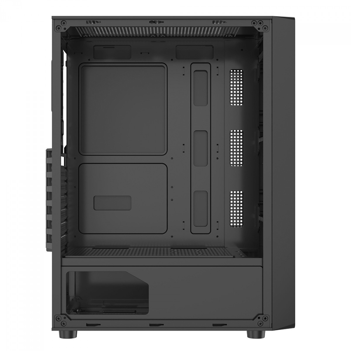 Gabinete Gamer Liketec Storm, RGB, Mid Tower, Vidro Temperado, ATX, Sem Fonte, Com 4 Fans, LC-MT-STORM-V1