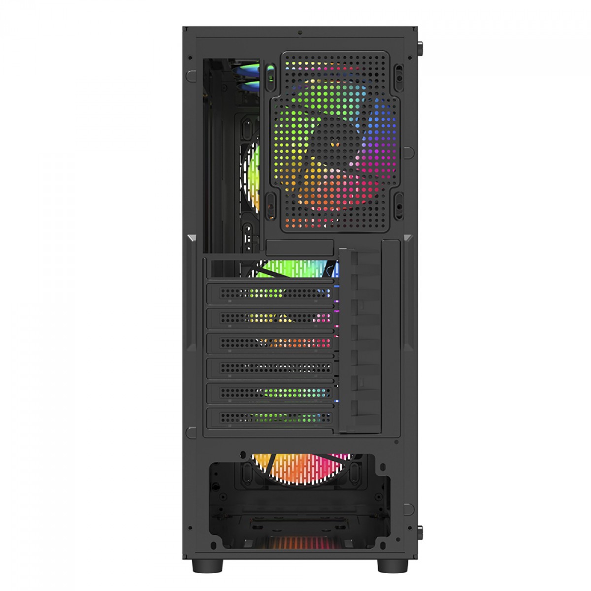 Gabinete Gamer Liketec Storm, RGB, Mid Tower, Vidro Temperado, ATX, Sem Fonte, Com 4 Fans