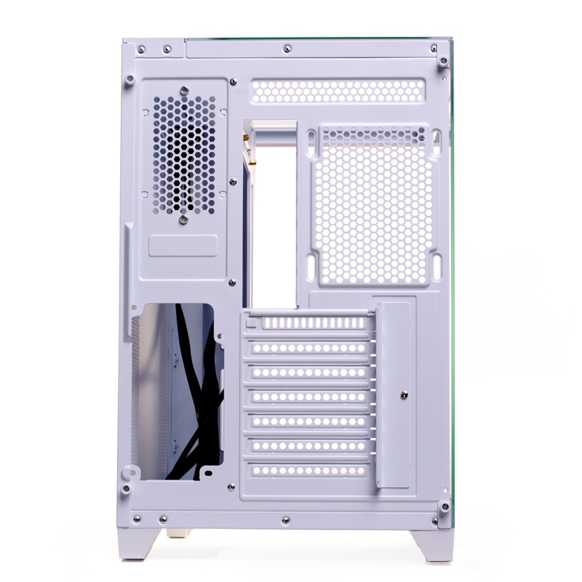 Gabinete Gamer Liketec Zeus Pro Snow, Mid Tower, Vidro Temperado, ATX, White, Sem Fonte, Sem Fan