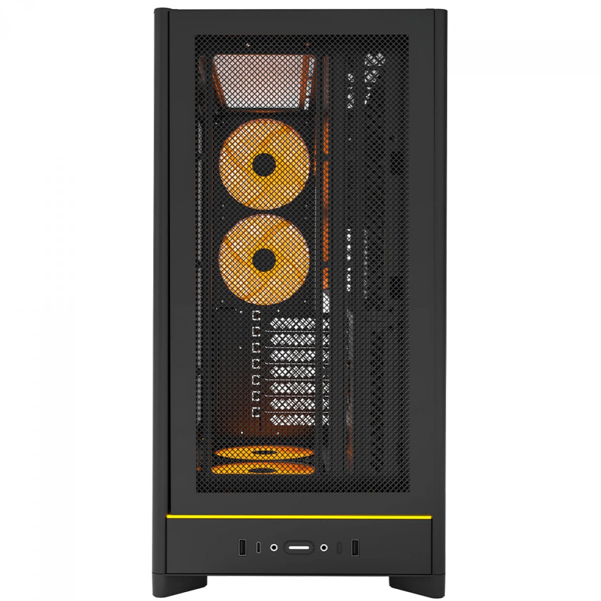 Gabinete Gamer Montech HS01 PRO, ARGB, Mid Tower, ATX, Sem Fonte, Com 5 Fans, Preto