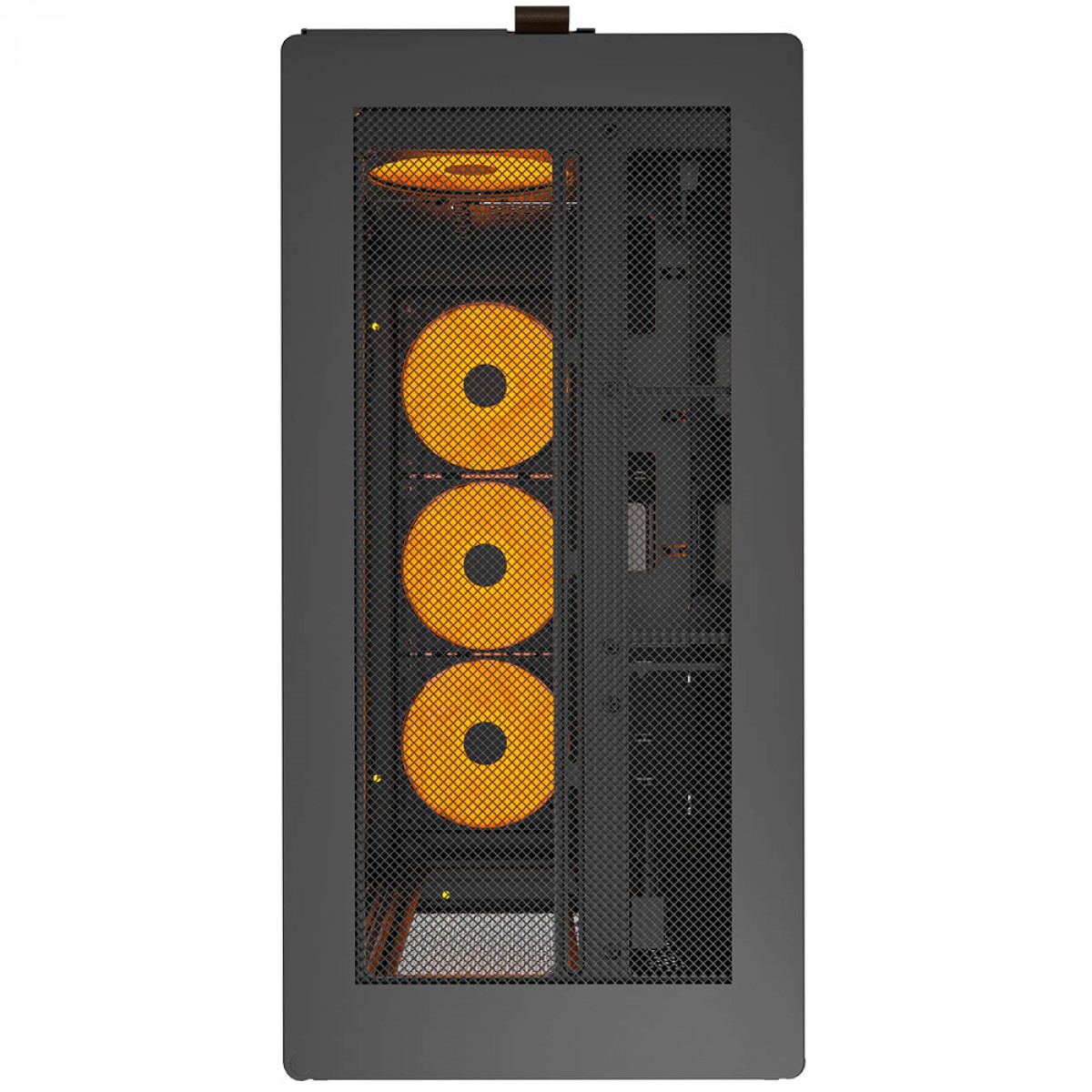 Gabinete Gamer Montech HS01 PRO, ARGB, Mid Tower, ATX, Sem Fonte, Com 5 Fans, Preto