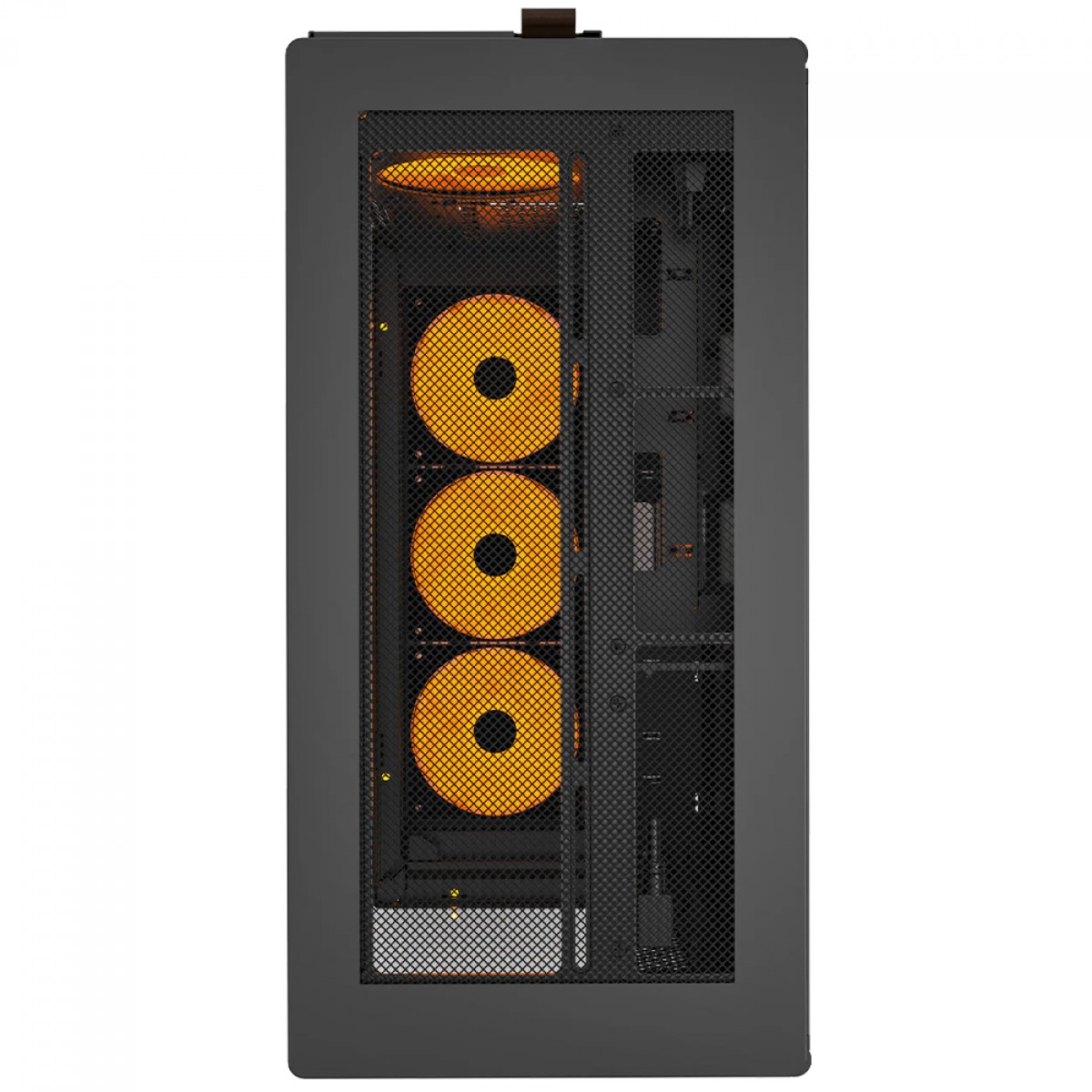 Gabinete Gamer Montech HS02 PRO, ARGB, Mid Tower, ATX, Sem Fonte, Com 5 Fans, Preto