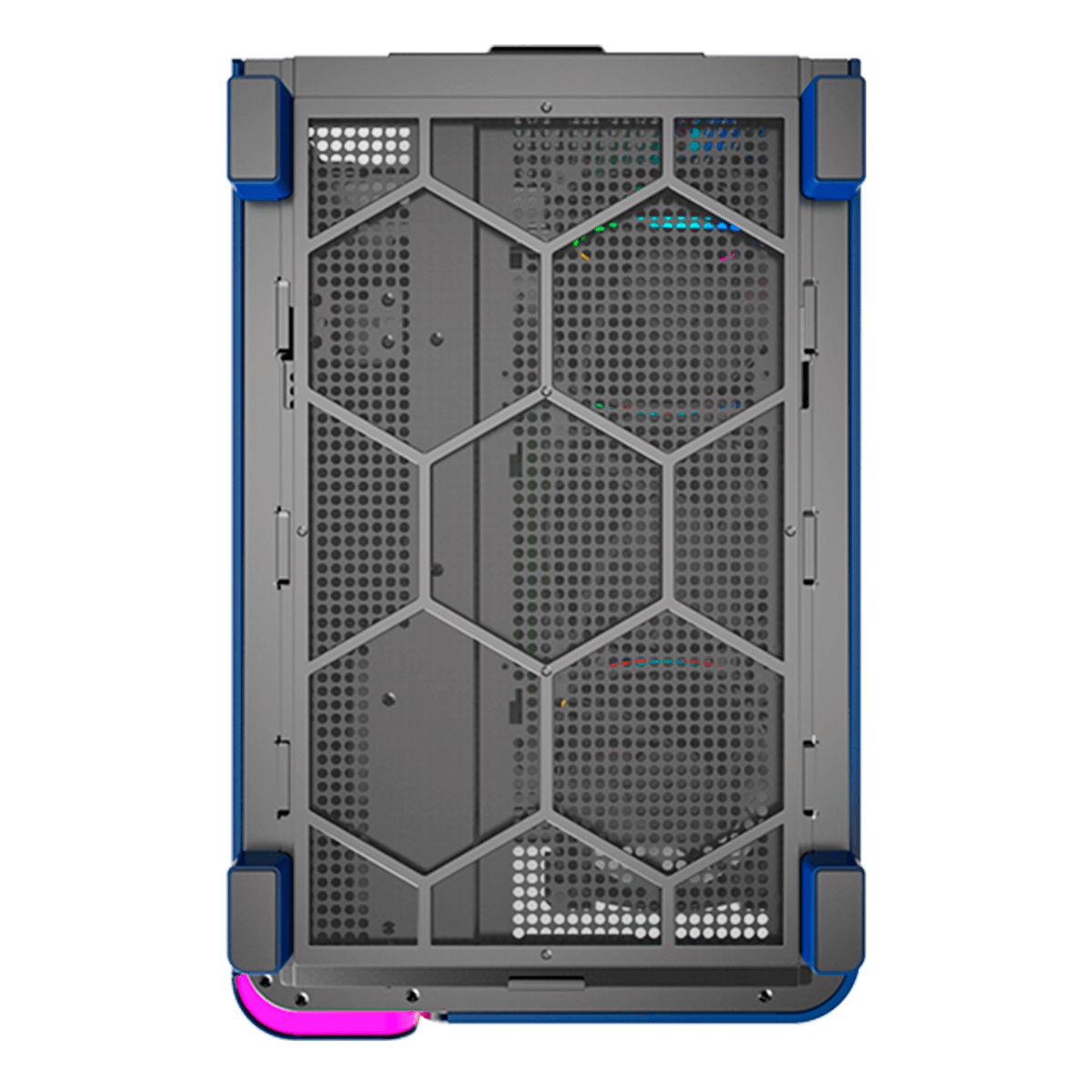 Gabinete Gamer Montech King 95, ARGB, Mid Tower, Vidro Temperado, ATX, Prussian Blue, Sem Fonte, Sem Fan + Suporte Montech VH2