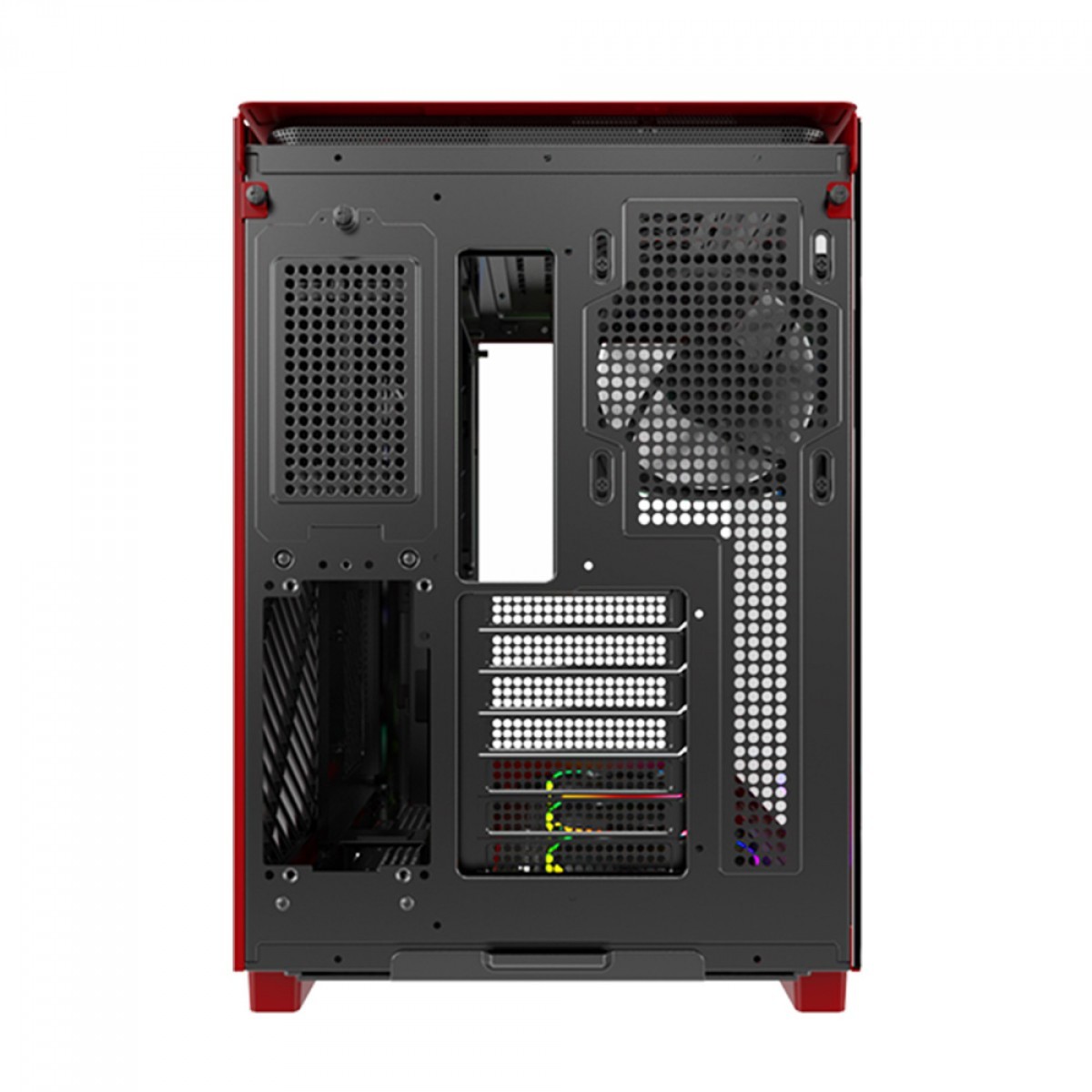 Gabinete Gamer Montech King 95 Pro, ARGB, Mid Tower, Vidro Temperado, ATX, Red, Sem Fonte, Com 6 Fans + Suporte Montech VH2