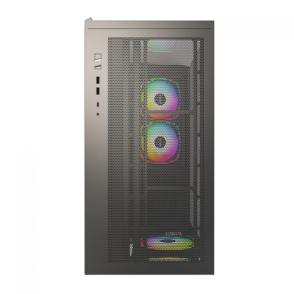 Gabinete Gamer Montech Sky Three, ARGB, Mid Tower, Vidro Temperado, ATX, Com 3 Fans, Preto