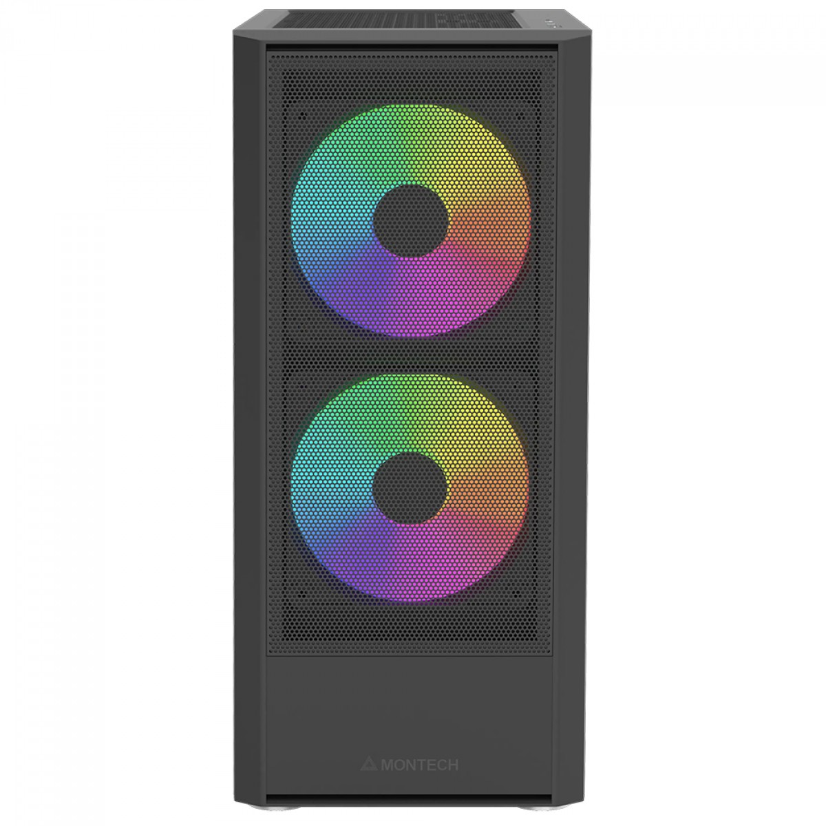 Gabinete Gamer Montech X2 Plus, Vidro Temperado, Mid Tower, ATX, Com 3 Fans ARGB, Preto