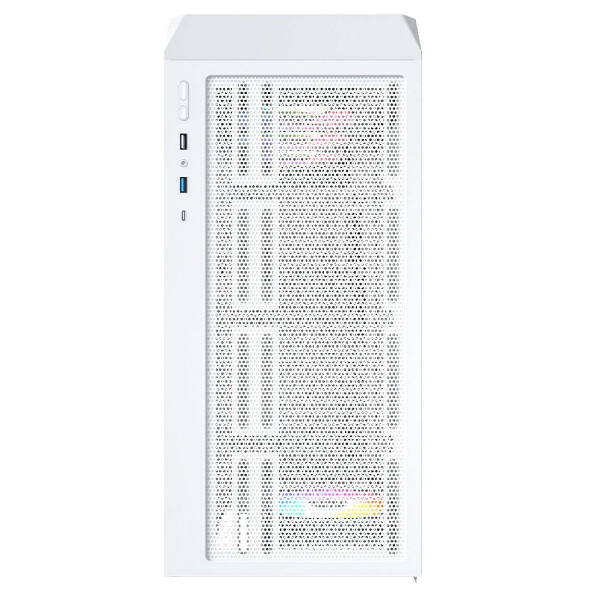 Gabinete Gamer Montech X5, Mid Tower, E-ATX, Sem Fonte, Com 4 Fans ARGB, Branco