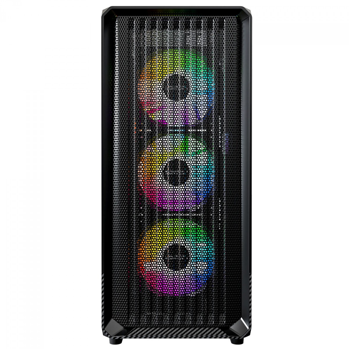 Gabinete Gamer Montech X5, Mid Tower, E-ATX, Sem Fonte, Com 4 Fans ARGB, Preto
