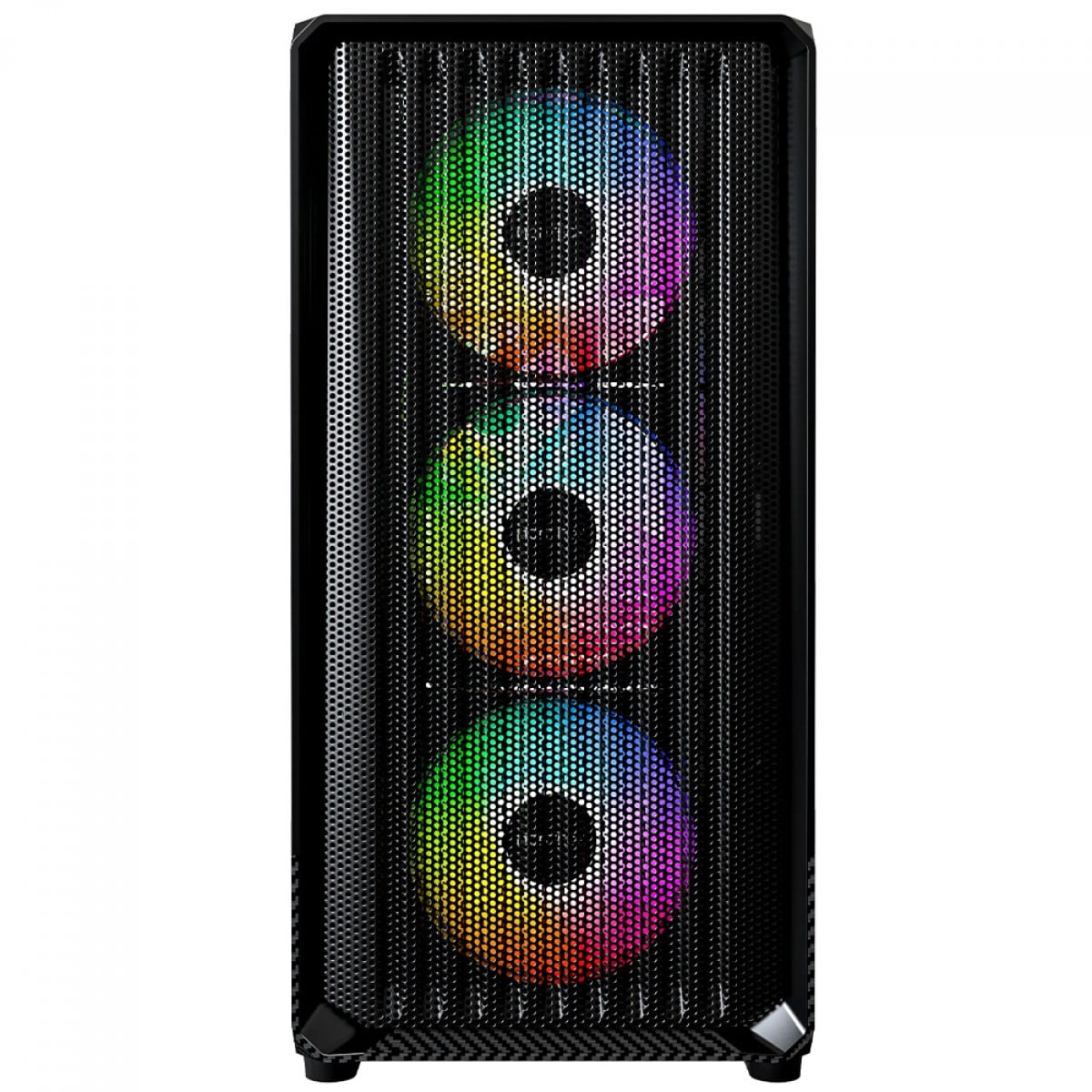 Gabinete Gamer Montech X5M, Mid Tower, mATX, Sem Fonte, Com 4 Fans ARGB, Preto