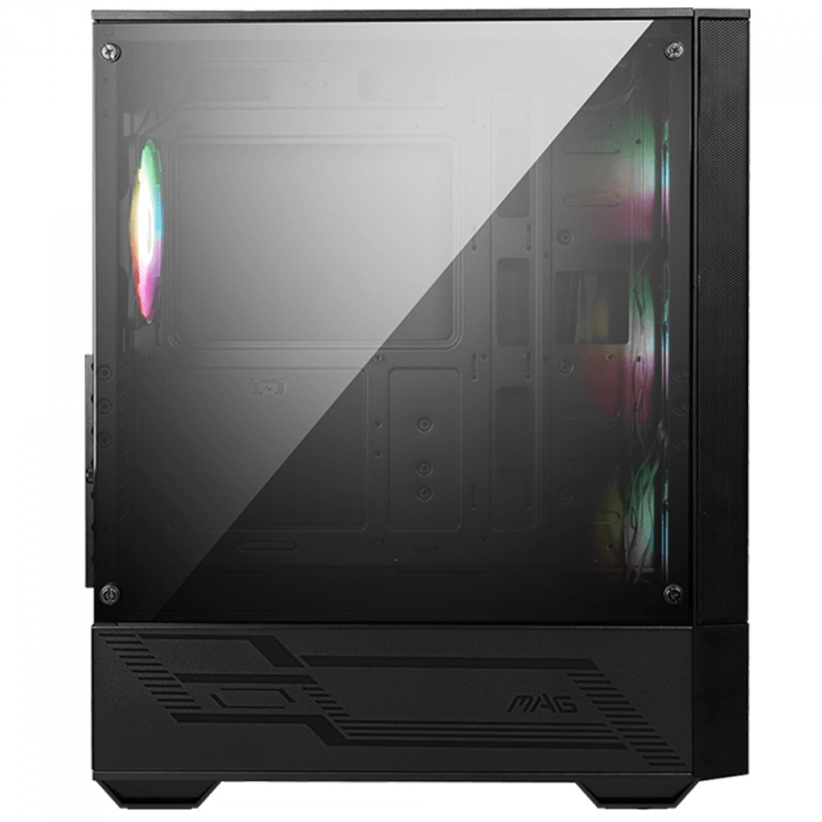 Gabinete Gamer MSI MAG Forge 112R, Mid Tower, Vidro Temperado, ATX, ARGB, Com 4 Fans, Preto, 306-7G16X23-809