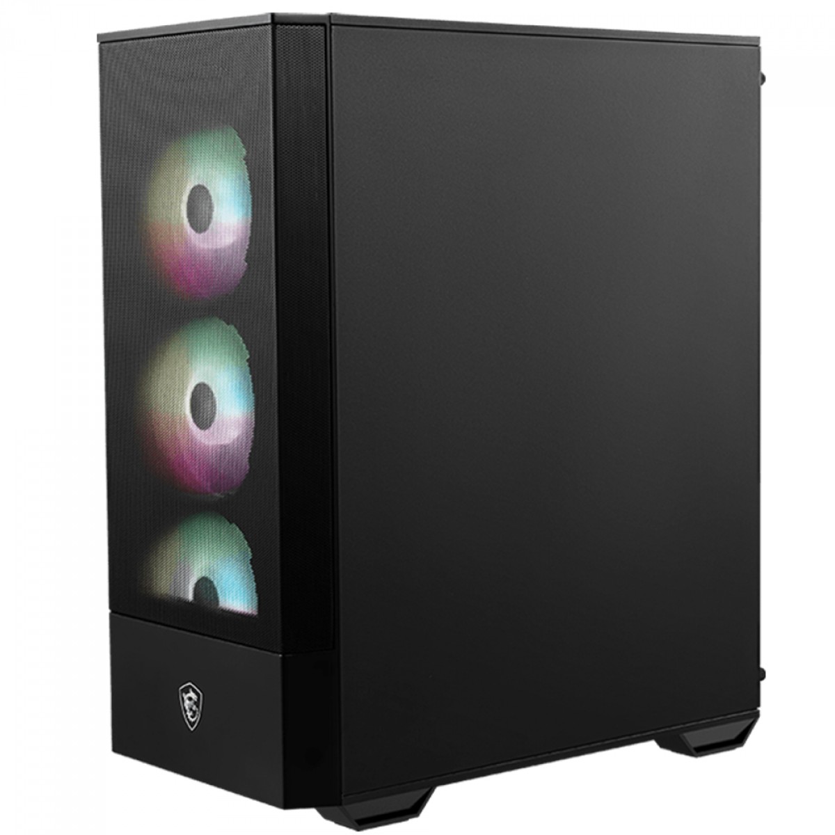 Gabinete Gamer MSI MAG Forge 112R, Mid Tower, Vidro Temperado, ATX, ARGB, Com 4 Fans, Preto, 306-7G16X23-809