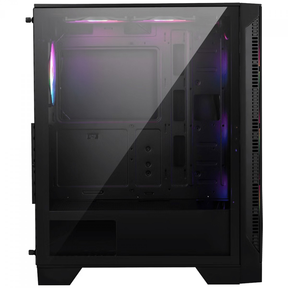 Gabinete Gamer MSI MAG Forge 120A AirFlow, Mid Tower, Vidro Temperado, ATX, RGB, Com 6 Fans, Preto