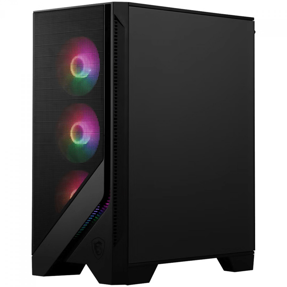 Gabinete Gamer MSI MAG Forge 120A AirFlow, Mid Tower, Vidro Temperado, ATX, RGB, Com 6 Fans, Preto