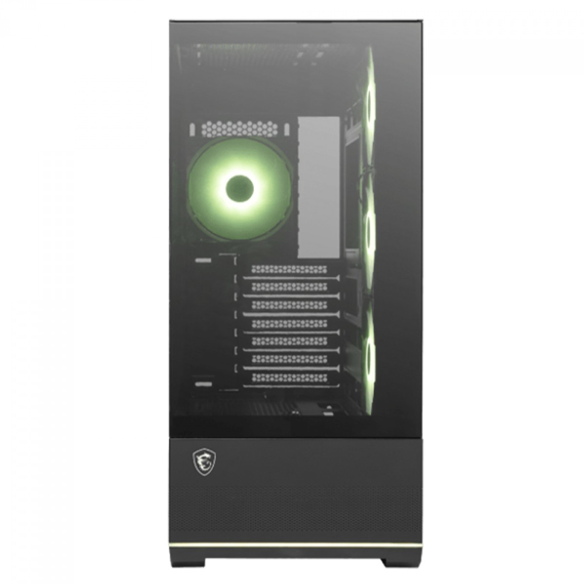 Gabinete Gamer MSI MAG Pano 110R PZ, Mid Tower, Vidro Temperado, ATX, ARGB, Com 4 Fans, Preto