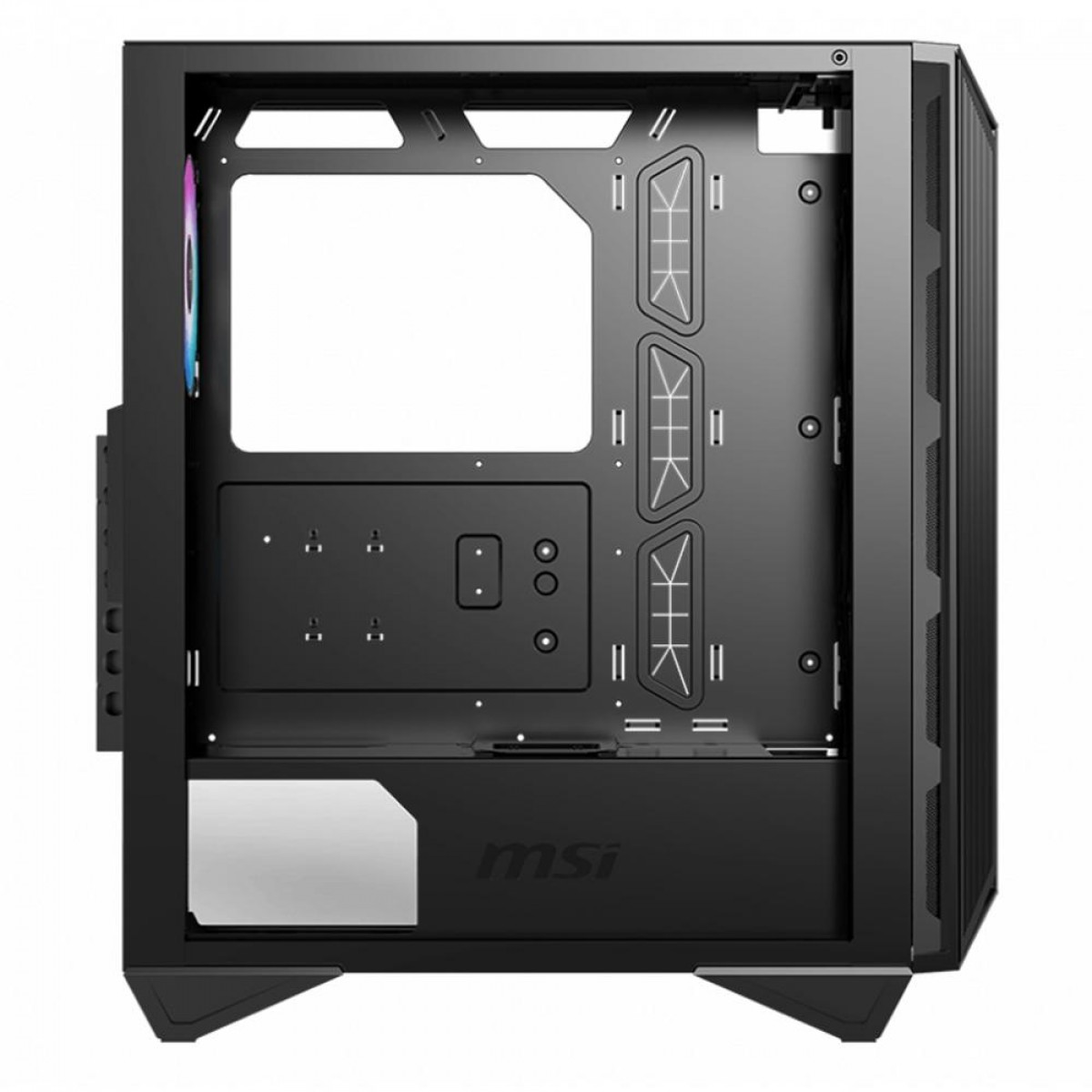 Gabinete Gamer MSI MPG Gungnir 111R, Mid Tower, Vidro Temperado, ATX, Black, Sem Fonte, Com 4 Fans
