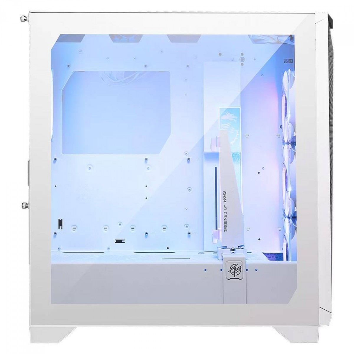 Gabinete Gamer MSI MPG Gungnir 300R AirFlow, Mid Tower, Vidro Temperado, E-ATX, Sem Fonte, Com 4 Fans ARGB, Branco, 306-7G21W21-W57