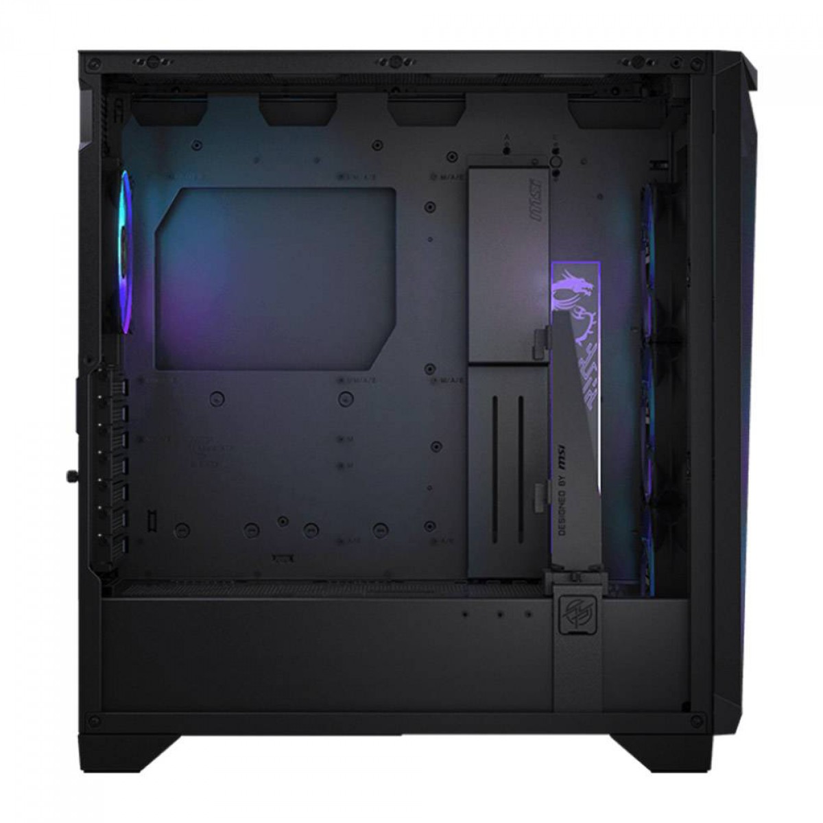 Gabinete Gamer MSI MPG Gungnir 300R AirFlow, Mid Tower, Vidro Temperado, E-ATX, Sem Fonte, Com 4 Fans ARGB, Preto, 306-7G21R21-W57