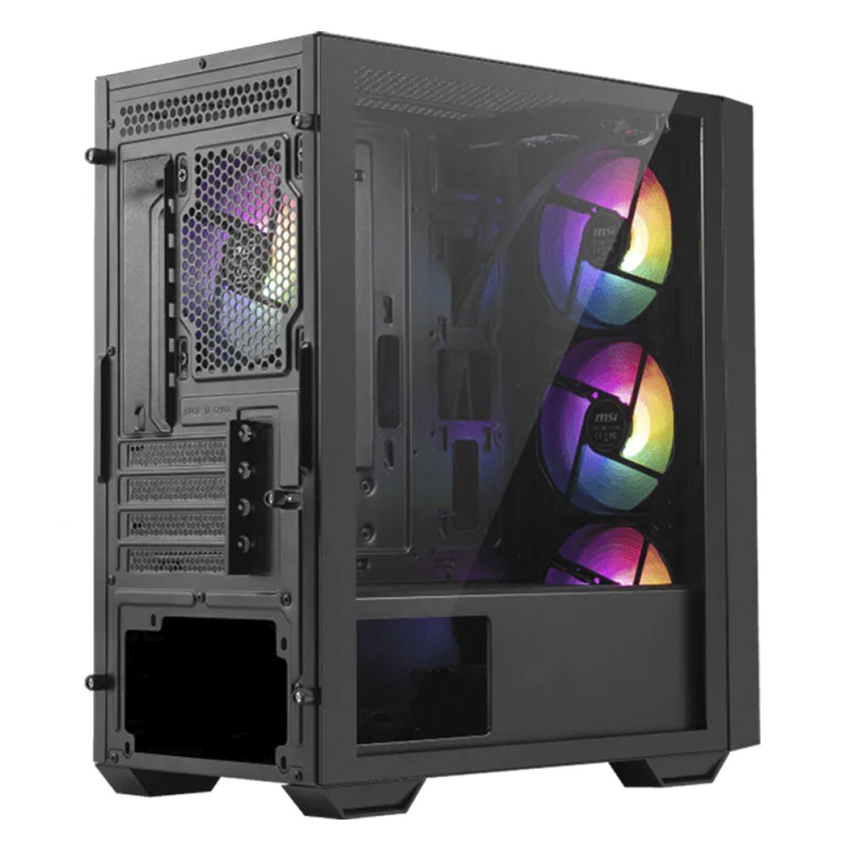 Gabinete Gamer MSI PRO FORCE M051A, Mini Tower, Vidro Temperado, M-ATX, Com 4 Fans RGB, Preto, 306-7G12N03-HH9