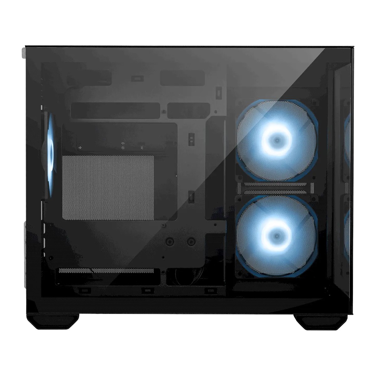 Gabinete Gamer MSI PRO PANO M120R, Mini Tower, Vidro Temperado, M-ATX, ARGB, Com 3 Fans, Preto, 306-7G12P04-HH9