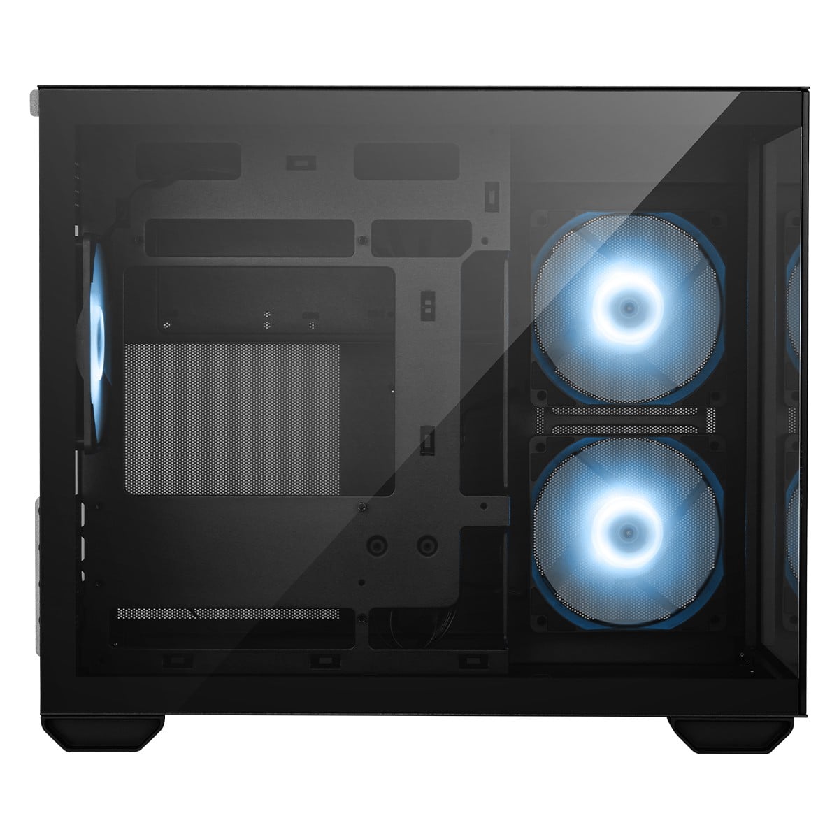 Gabinete Gamer MSI PRO PANO M120R, Mini Tower, Vidro Temperado, M-ATX, ARGB, Com 3 Fans, Preto, 306-7G12P04-HH9
