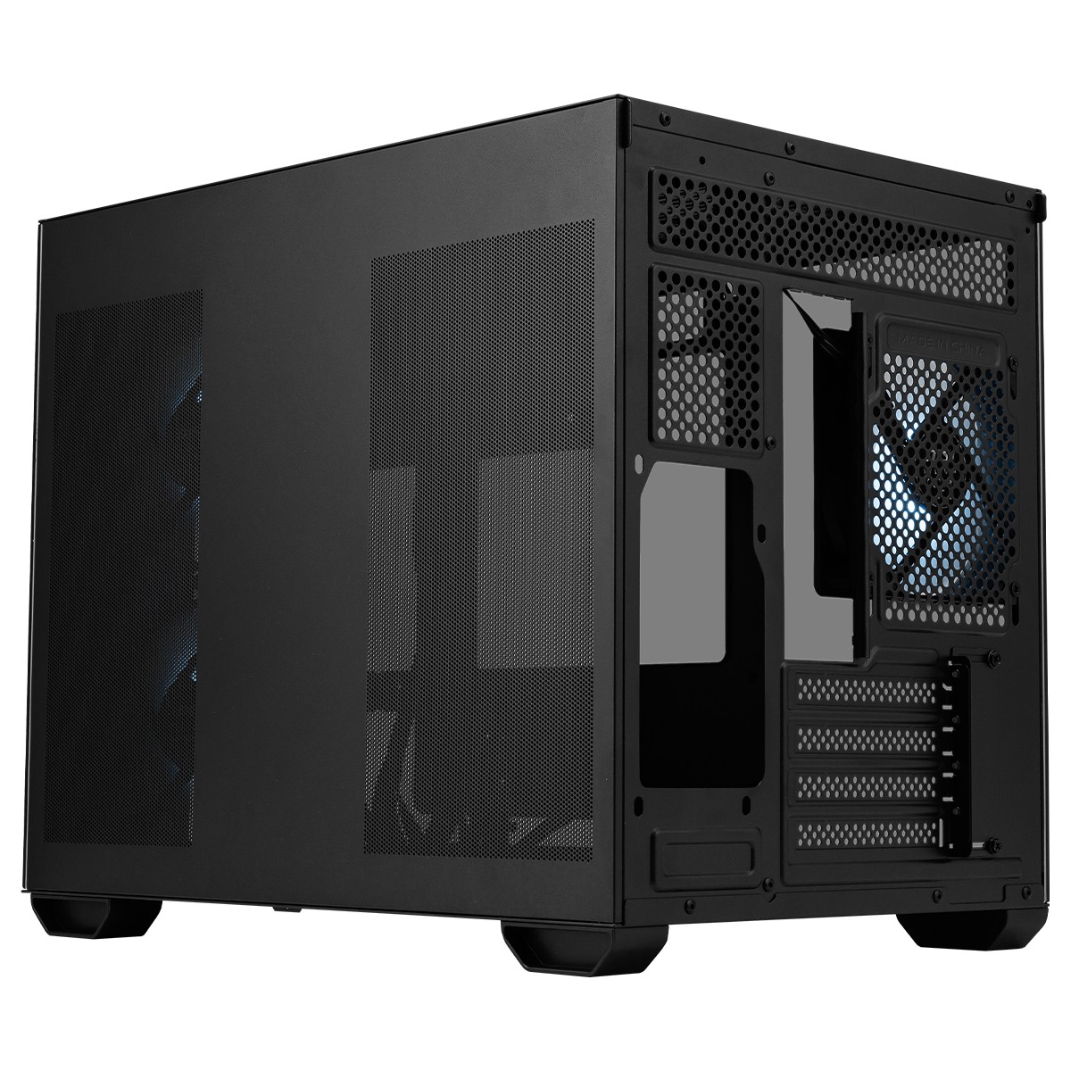 Gabinete Gamer MSI PRO PANO M120R, Mini Tower, Vidro Temperado, M-ATX, ARGB, Com 3 Fans, Preto, 306-7G12P04-HH9