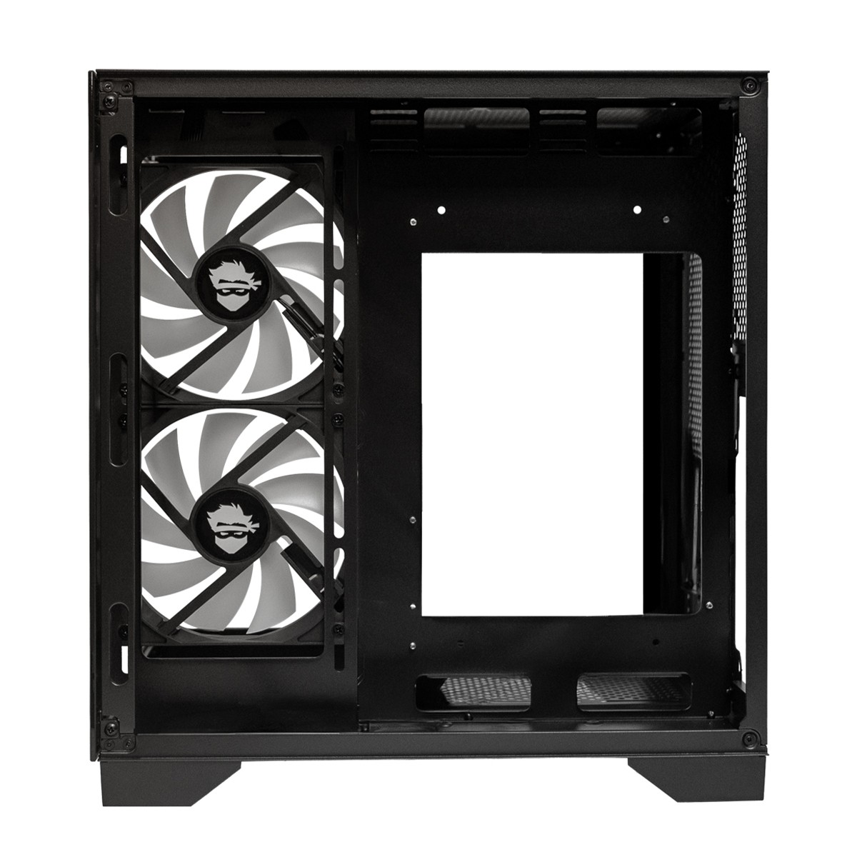 Gabinete Gamer Ninja Akyra X2, Mid Tower, Vidro Temperado, M-ATX, Com 2 Fans, Sem Fonte, Preto, GN-CS-MAB2FAKYRA