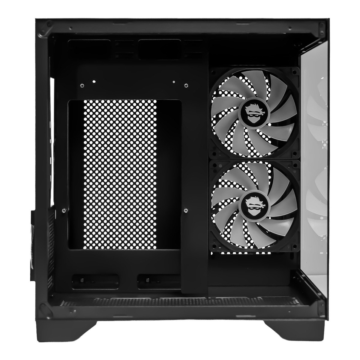 Gabinete Gamer Ninja Akyra X2, Mid Tower, Vidro Temperado, M-ATX, Com 2 Fans, Sem Fonte, Preto, GN-CS-MAB2FAKYRA