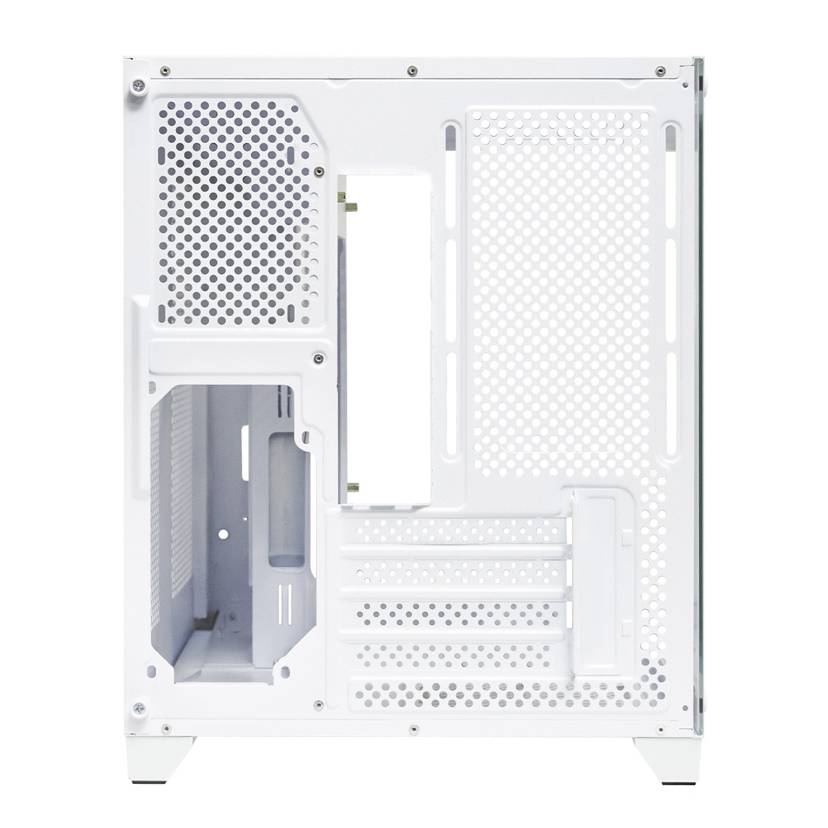 Gabinete Gamer Ninja Akyra X2 White, Mid Tower, Vidro Temperado, M-ATX, Com 2 Fans, Sem Fonte, Branco, GN-CS-MAB2FAKYRAWH