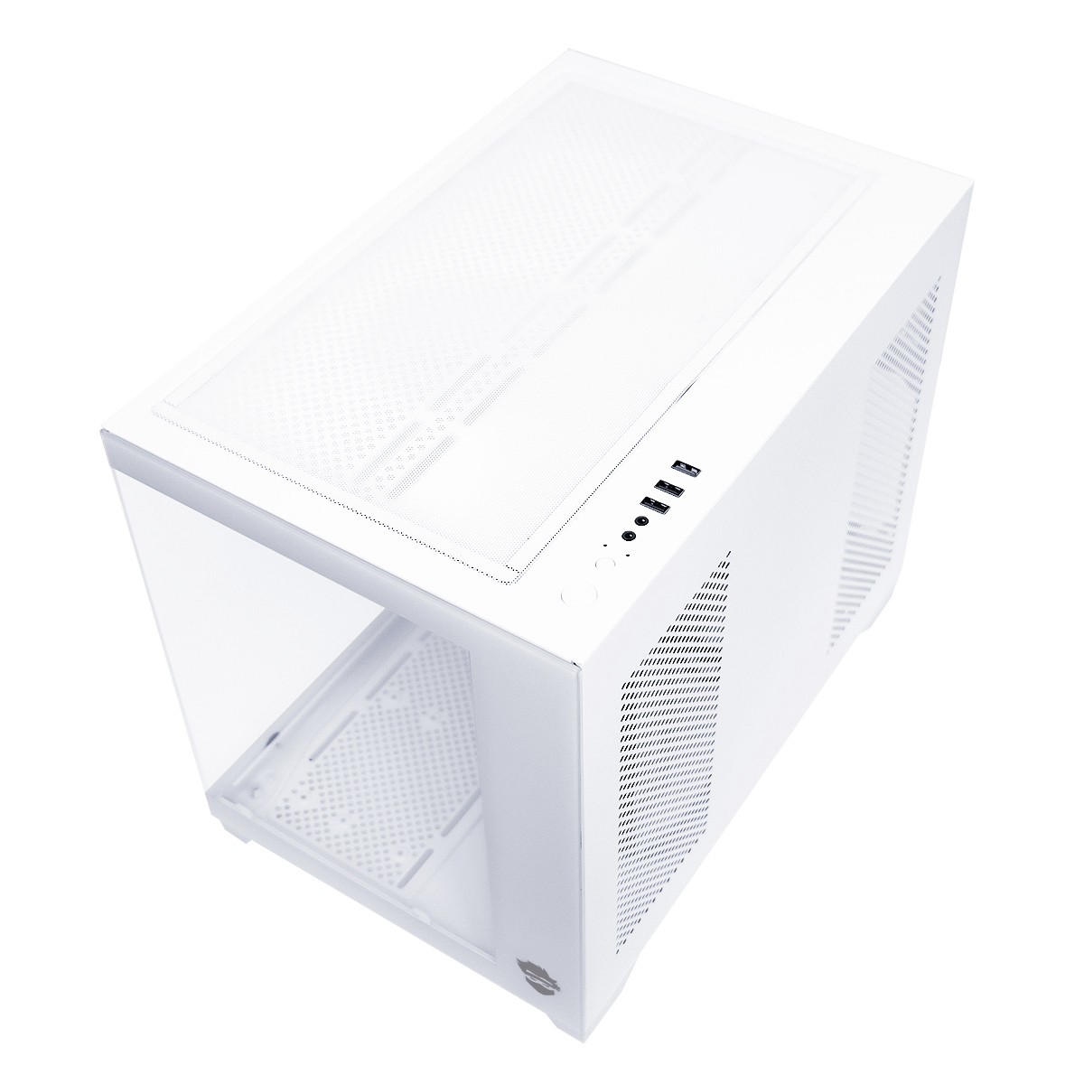 Gabinete Gamer Ninja Akyra X2 White, Mid Tower, Vidro Temperado, M-ATX, Com 2 Fans, Sem Fonte, Branco, GN-CS-MAB2FAKYRAWH