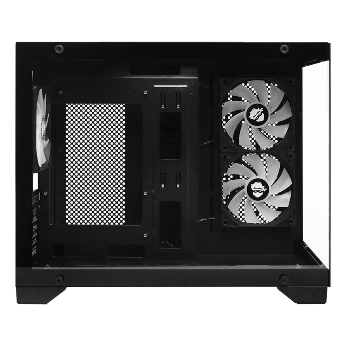 Gabinete Gamer Ninja Akyra X3, Mid Tower, Vidro Temperado, M-ATX, Com 3 Fans, Sem Fonte, Preto, GN-CS-MAB3FAKYRA