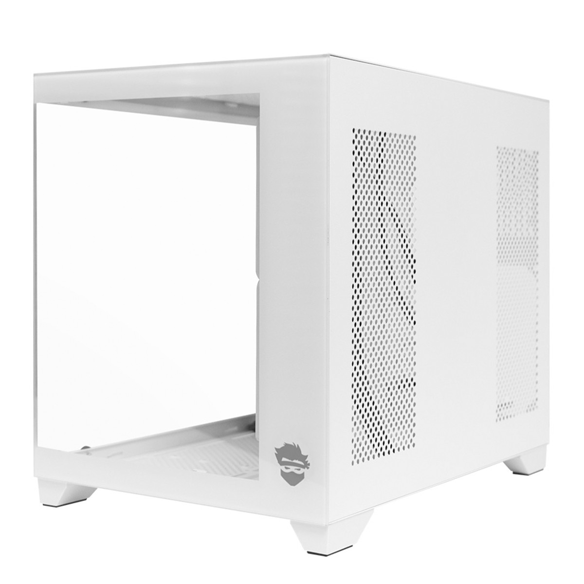 Gabinete Gamer Ninja Akyra X3 White, Mid Tower, Vidro Temperado, M-ATX, Com 3 Fans, Sem Fonte, Branco, GN-CS-MAB3FAKYRAWH