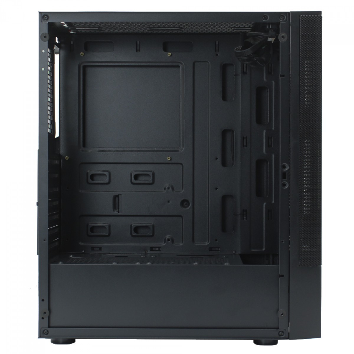 Gabinete Gamer Ninja Chiyome, Mid Tower, Vidro Temperado, ATX, Black, Sem Fonte, Com 6 Fans Gamer Ninja Fuuton