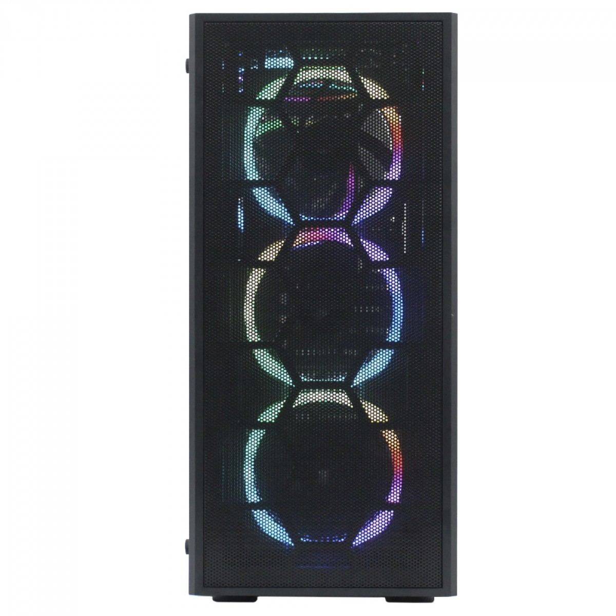Gabinete Gamer Ninja Nagato, Mid Tower, Vidro Temperado, ATX, Black, Sem Fonte, Com 6 Fans Gamer Ninja Fuuton White