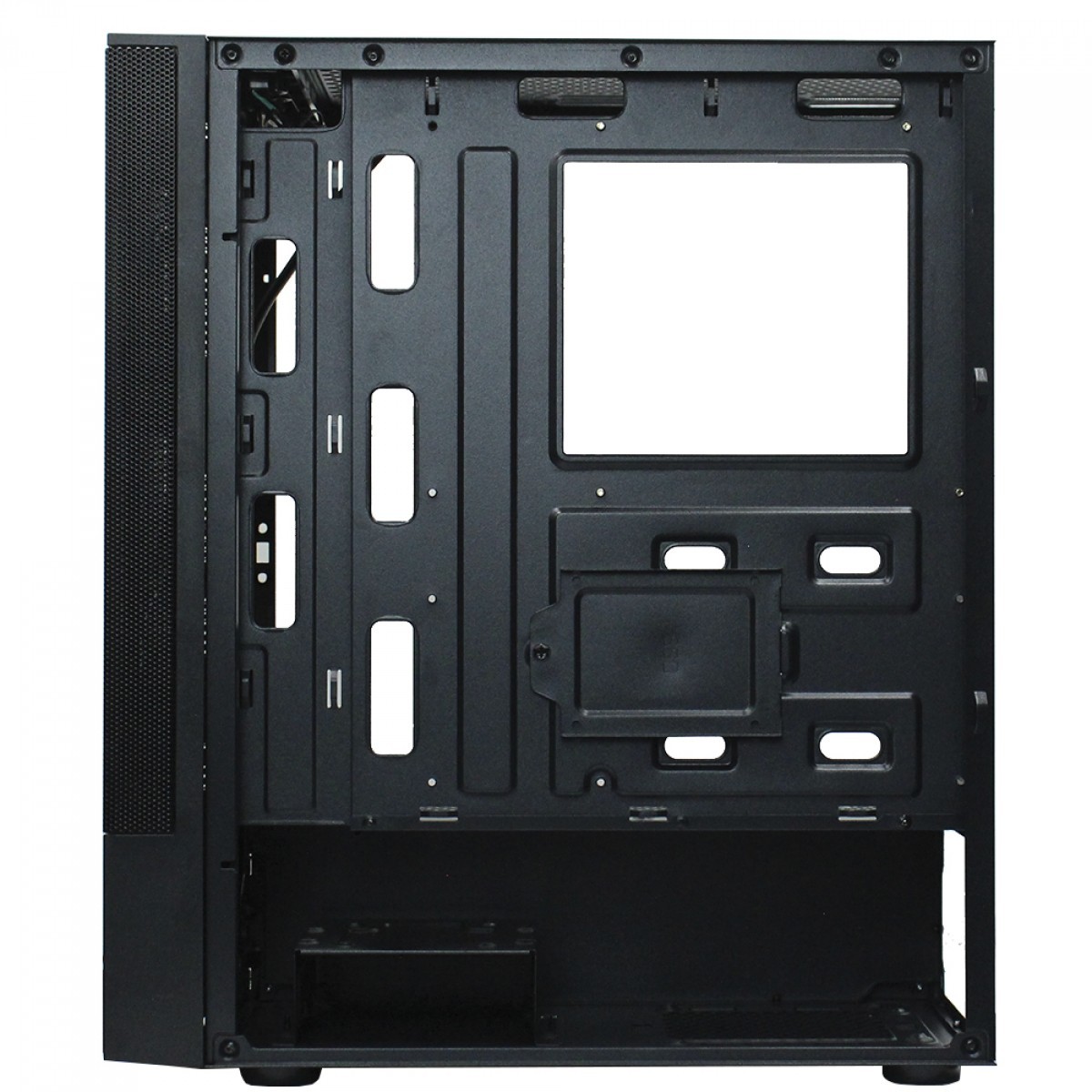 Gabinete Gamer Ninja Nagato, Mid Tower, Vidro Temperado, ATX, Black, Sem Fonte, Com 6 Fans Gamer Ninja Fuuton White