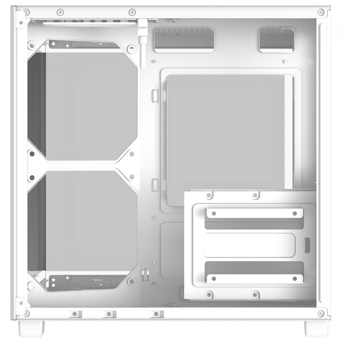 Gabinete Gamer Ninja Sato, Mini Tower, Vidro Temperado, M-ATX, Sem Fonte, Sem Fans, Branco, GN-CS-STMAWSF