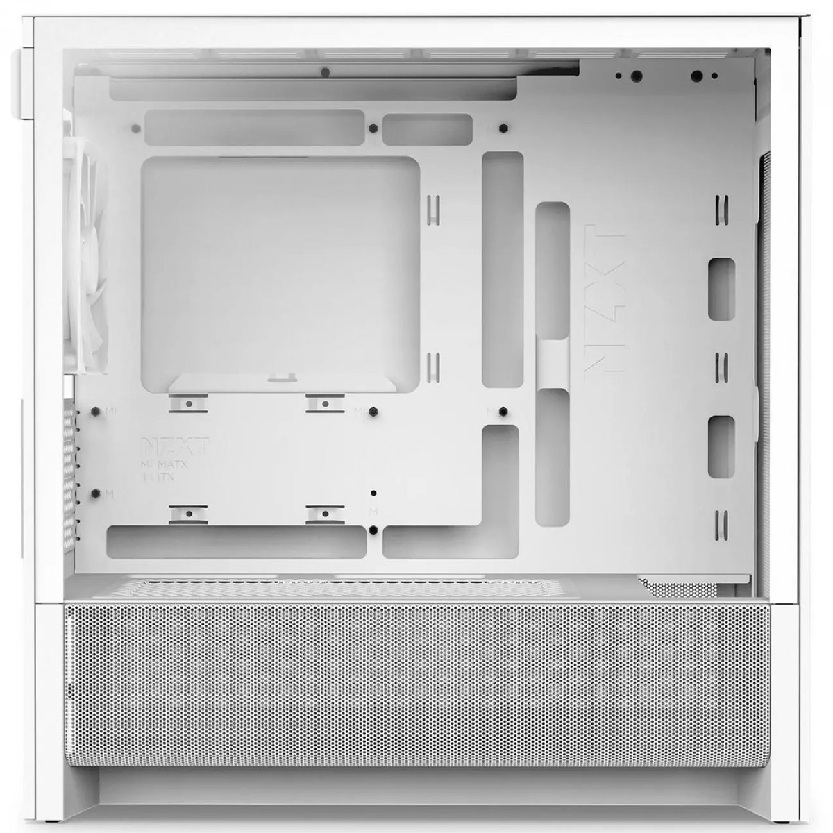 Gabinete Gamer NZXT H3 Flow, Mini Tower, Vidro Temperado, mATX, Sem Fonte, Com 1 Fan, Branco, CC-H31FW-01