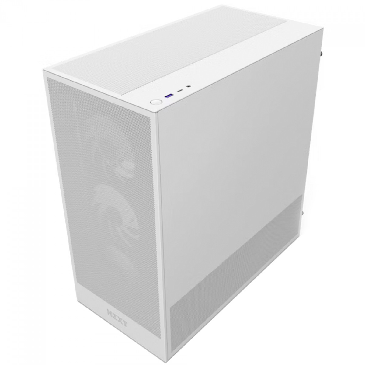 Gabinete Gamer NZXT H5 Flow RGB, Mid Tower, Vidro Temperado, EATX, Sem Fonte, Com 4 Fans, Branco, CC-H52FW-R1